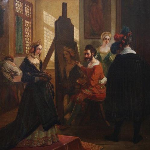 Victor Eeckhout (1821–1879) - The Court Painter, Antiek en Kunst, Kunst | Schilderijen | Klassiek