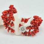 Bloedkoraal - Zilver - Armband - Middellandse Zee Koralen