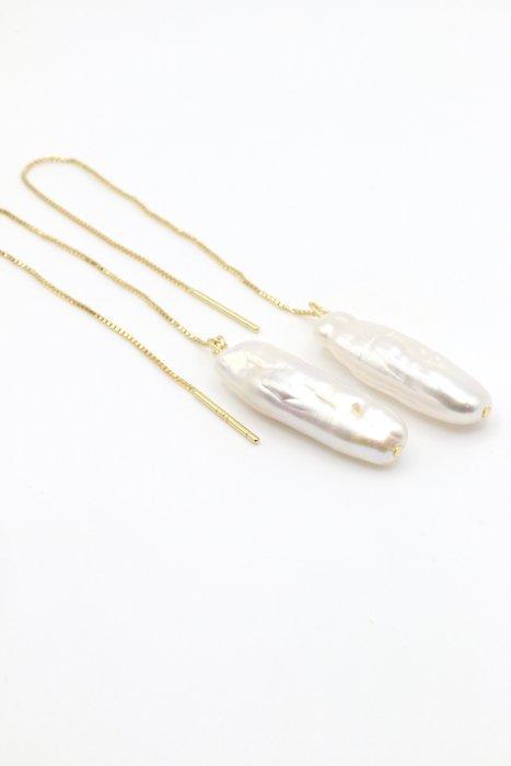 Parel - Verguld, Zilver - Oorbellen, Antiek en Kunst, Curiosa en Brocante