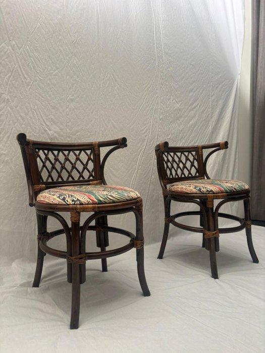 Fauteuil - Set van rotan fauteuils met gevlochten Leuning -, Antiek en Kunst, Curiosa en Brocante