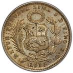 Peru. Dinero 1912 - PCGS MS63 (FG/JF), Postzegels en Munten