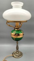 Lamp - Glas, Messing - Victoriaanse lamp