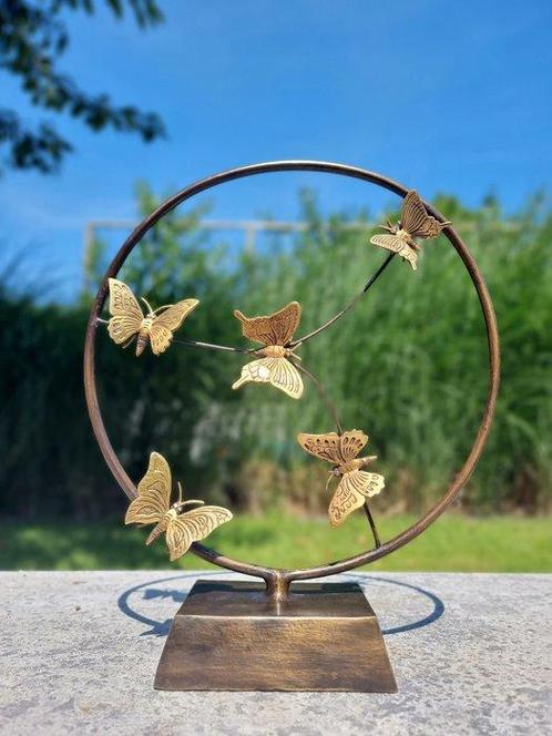 Sculpture, Vlinders - 38 cm - Bronze, Antiek en Kunst, Curiosa en Brocante