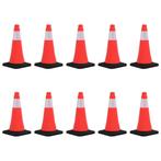 vidaXL Verkeerskegels met zware basis 10 st reflecterend 50, Verzenden, Nieuw