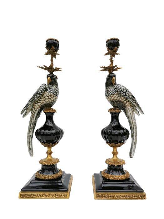 Chandelier - Bronze, Porcelaine, Antiquités & Art, Art | Objets design