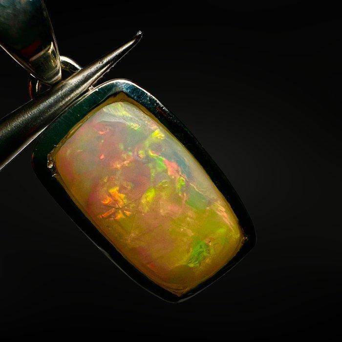 Hanger met opaal AAA - zilver 925 Sieraden - Hoogte: 18 mm -, Collections, Minéraux & Fossiles