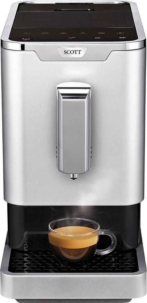 SCOTT 20200 compacte Espressomachine - 1,1 l - Zilvergrijs, Elektronische apparatuur, Koffiezetapparaten, Zo goed als nieuw, Verzenden
