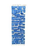 Handmade Moroccan Blue Majorelle Runner Rug 90x255 cm, Beni, Nieuw