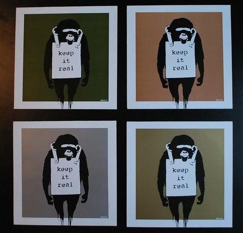 Banksy (1974) - Keep it Real - Laugh Now, Antiek en Kunst, Kunst | Schilderijen | Modern