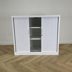 roldeurkast vv 2 legborden (hxbxd) 105x120x43 cm, wit, Gebruikt