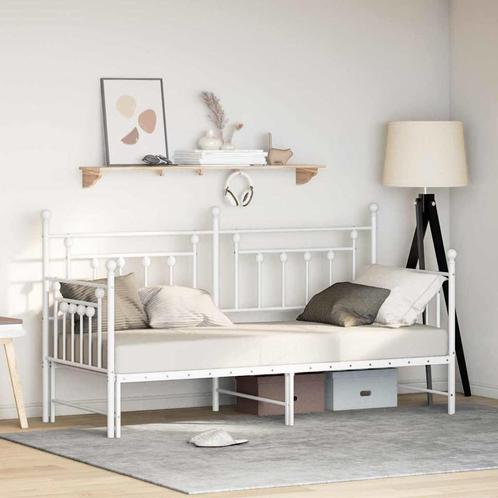 vidaXL Bedframe voor een daybed met hoofdeinde Wit 80 x 200, Huis en Inrichting, Slaapkamer | Bedden, Nieuw, Verzenden