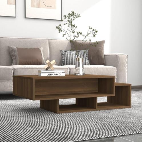 vidaXL Salontafel 105x55x32 cm bewerkt hout bruin eikenkleur, Huis en Inrichting, Tafels | Salontafels, Nieuw, Verzenden