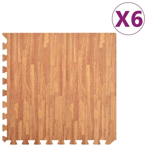 vidaXL Tapis de sol 6 pcs Grain de bois 2,16 Mousse EVA, Sports & Fitness, Équipement de fitness, Neuf, Envoi