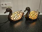 Lamp (2) - eenden lampen tiffany stijl - Glas-in-lood,, Antiek en Kunst, Curiosa en Brocante