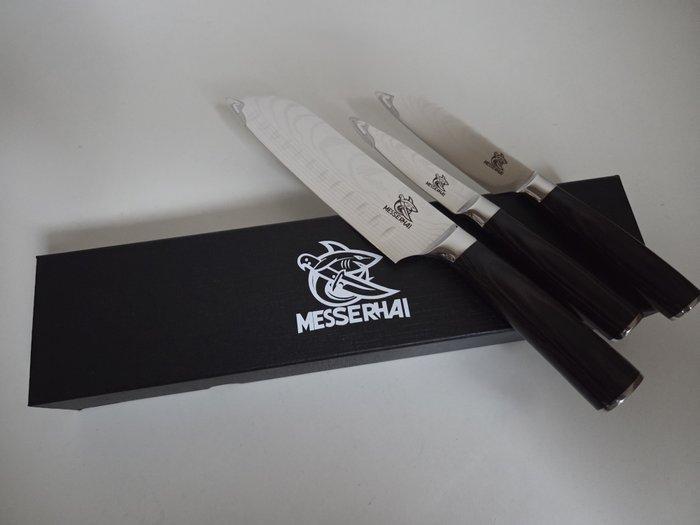 Messerhai-Sakura - Keukenmes - Professionele 3-delige chefs, Antiek en Kunst, Antiek | Keukengerei
