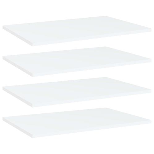vidaXL Wandschappen 4 st 60x40x1,5 cm bewerkt hout wit, Huis en Inrichting, Woonaccessoires | Wandplanken en Boekenplanken, Nieuw