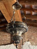 Plafondlamp - Laton met zilverafwerking - Antieke bronzen