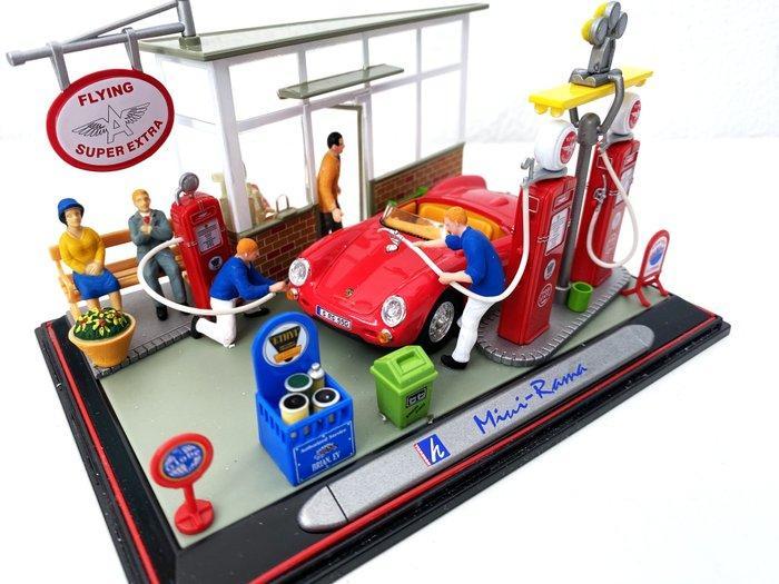 Hongwell 1:43 – Garage diorama met Porsche 550 Spyder 1:43 -, Hobby en Vrije tijd, Modelauto's | 1:5 tot 1:12