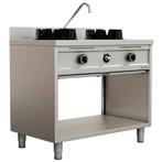 Wokfornuis | Gas | 2 Branders (2x 15kW) | Waterkraan | Open, Verzenden, Nieuw in verpakking