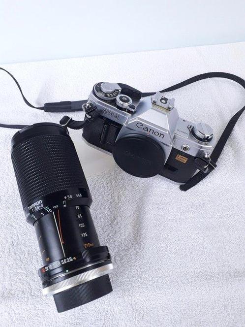 Canon AT-1 + FD 1,8/50mm + Tamron 3.8-4/70-210mm | Appareil, Audio, Tv en Foto, Fotocamera's Analoog