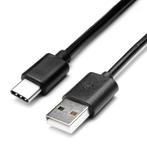 2 meter Type C USB kabel voor de Samsung S8 - Zwart, Télécoms, Téléphonie mobile | Chargeurs pour téléphone, Verzenden