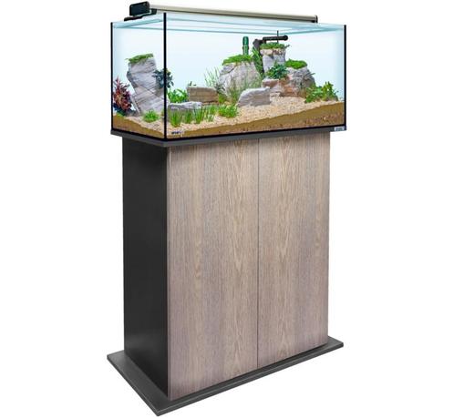 Aquatank 82x40x40cm aquarium + meubel silver oak, Animaux & Accessoires, Poissons | Aquariums & Accessoires, Enlèvement ou Envoi