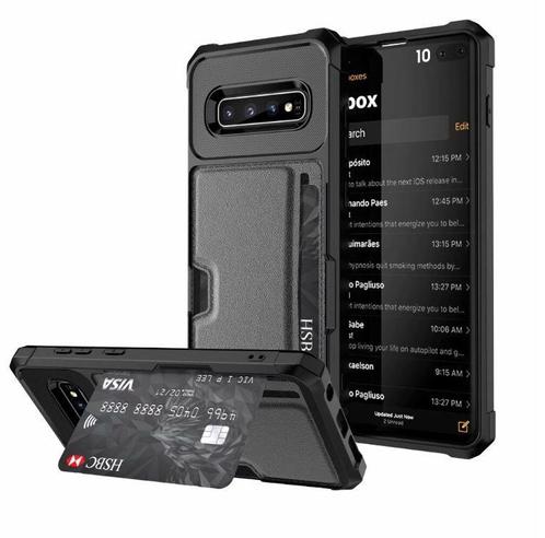 DrPhone Galaxy S10+ Plus TPU Kaarthouder Armor Case  met, Télécoms, Téléphonie mobile | Housses, Coques & Façades | Samsung, Envoi