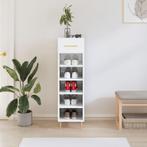 vidaXL Schoenenkast 30x35x105 cm bewerkt hout hoogglans wit, Huis en Inrichting, Kasten | Overige, Verzenden, Nieuw