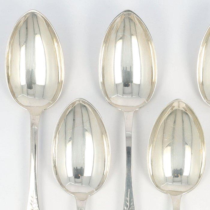 Robbe & Berking model Friesenmust Dinerlepels - Lepel (6) -, Antiek en Kunst, Antiek | Zilver en Goud