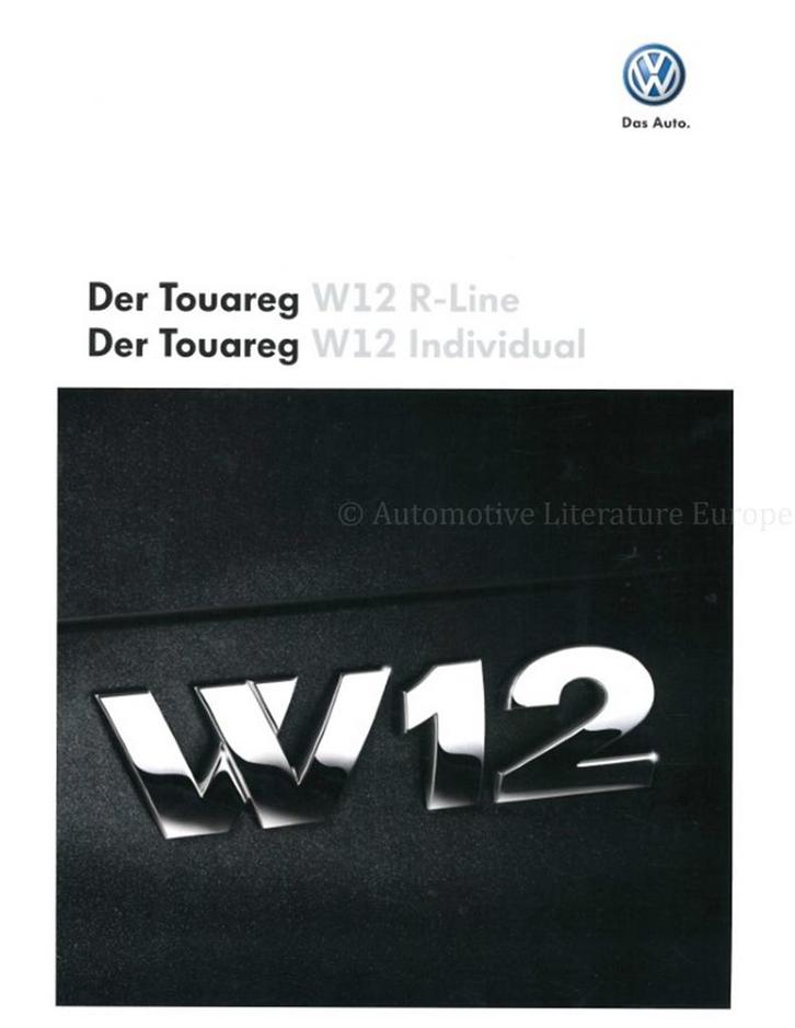2008 VOLKSWAGEN TOUAREG W12 R-LINE/W12 INDIVIDUAL SPORT, Livres, Autos | Brochures & Magazines
