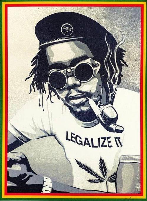 Shepard Fairey (OBEY) (1970) - Peter Tosh: Legalize It, Antiek en Kunst, Kunst | Schilderijen | Modern