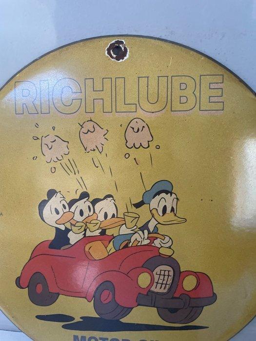 Ricelube (Donald duck) - Emaille bord - Emaille, Verzamelen, Disney