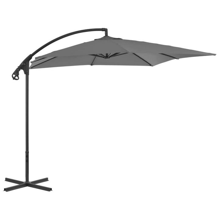 Stalen Zweefparasol 250cm | Tweede Kansje | Nu 47% OFF!, Tuin en Terras, Parasols, 2 tot 3 meter, Verstelbaar, Nieuw, Zweefparasol