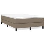 vidaXL Boxspring met matras stof taupe 120x190 cm, Verzenden