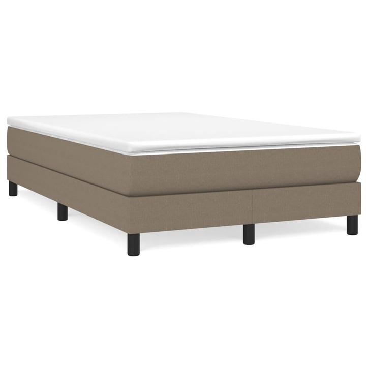 vidaXL Boxspring met matras stof taupe 120x190 cm, Maison & Meubles, Chambre à coucher | Lits, Envoi