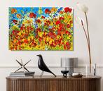 Patrizia Schüller - Bunte Blumenpracht mit roten, blauen und, Antiek en Kunst