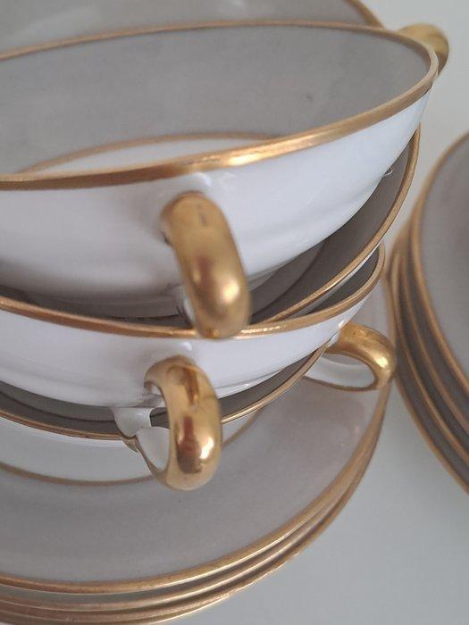 Limoges - Koffieservies voor 8 - Porselein, Antiek en Kunst, Antiek | Meubels | Tafels