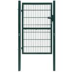 vidaXL Poort dubbelstaafmat (enkel) 106x230 cm groen, Tuin en Terras, Tuinpoorten, Verzenden, Nieuw