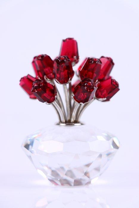 Figure - Swarovski - Vaas met 15 Rode Rozen (Boxed +, Antiek en Kunst, Curiosa en Brocante