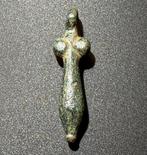 Oud-Romeins Brons Amulet-hanger in de vorm van een opgewekte