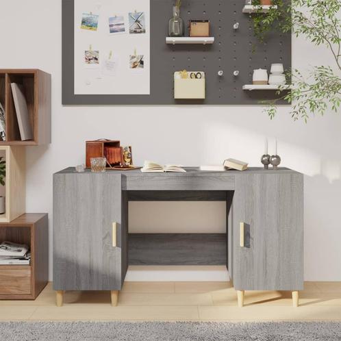 vidaXL Bureau 140x50x75 cm bewerkt hout grijs sonoma, Huis en Inrichting, Bureaus, Nieuw, Verzenden