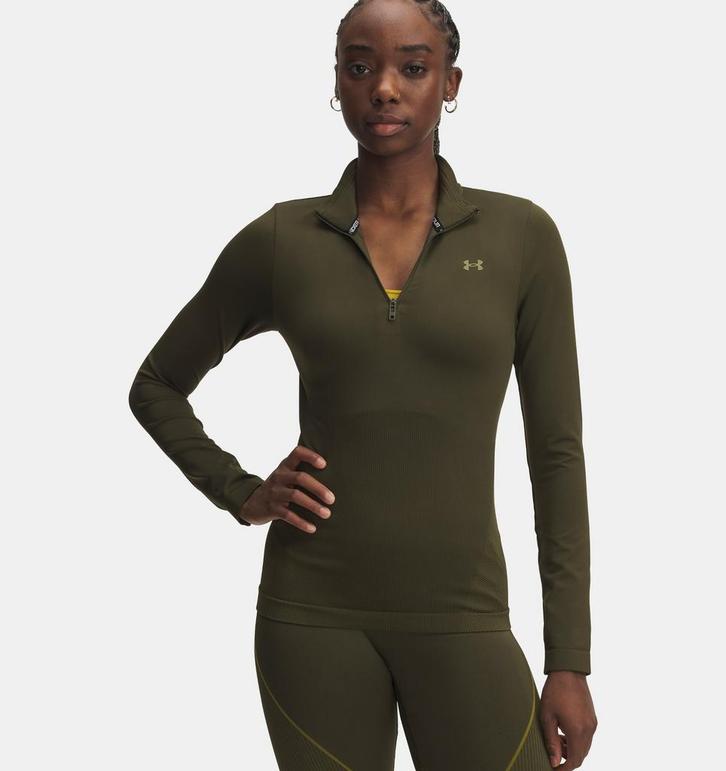 Under Armour Vanish Seamless 1/4 Zip-Grn - Maat SM, Kleding | Dames, Topjes, Groen, Nieuw, Maat 38/40 (M), Ophalen of Verzenden