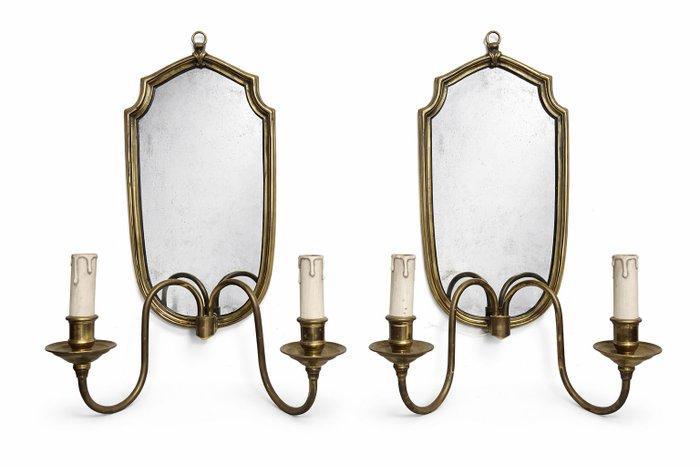 Applique encastrée - Laiton, Verre, Antiquités & Art, Antiquités | Autres Antiquités