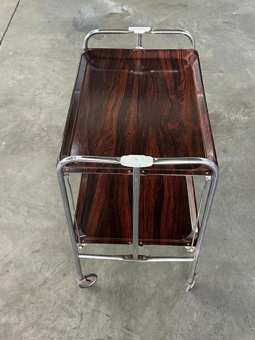 Trolley - Hout, Metaal - Opvouwbare trolley, Antiek en Kunst, Kunst | Designobjecten