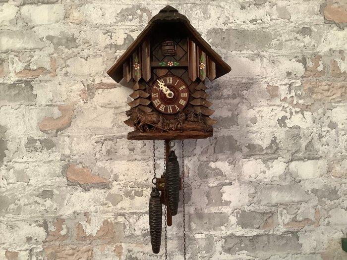 Zwarte Woud wandklok - Ontwerp Hout - 1980-1990 -, Antiek en Kunst, Antiek | Klokken