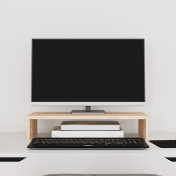 vidaXL Monitorstandaard 50x27x10 cm massief grenenhout, Verzenden
