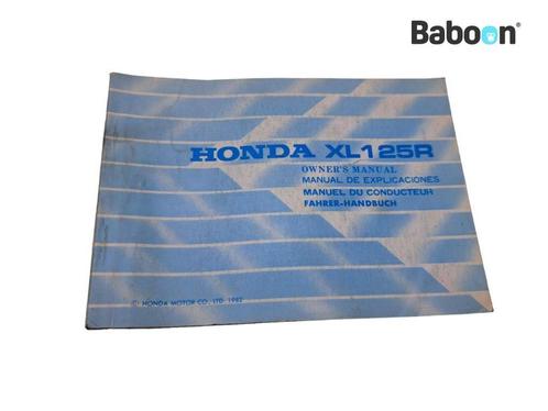 Instructie Boek Honda XL 125 R 1982 (XL125 XL125R) English,, Motoren, Onderdelen | Honda, Gebruikt, Verzenden