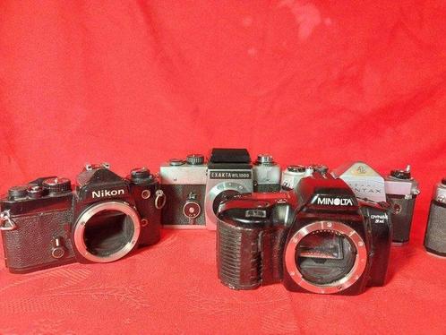 Exakta, Minolta, Nikon, Asahi Pentax Lotto 5 macchine, Audio, Tv en Foto, Fotocamera's Analoog