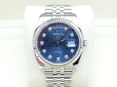 Rolex Datejust Ref. 116234 Year 2014  (Box & Papers), Handtassen en Accessoires, Horloges | Heren, Staal, Zo goed als nieuw, Goud