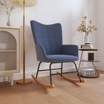 vidaXL Chaise à bascule Bleu Tissu, Maison & Meubles, Chaises, Neuf, Verzenden
